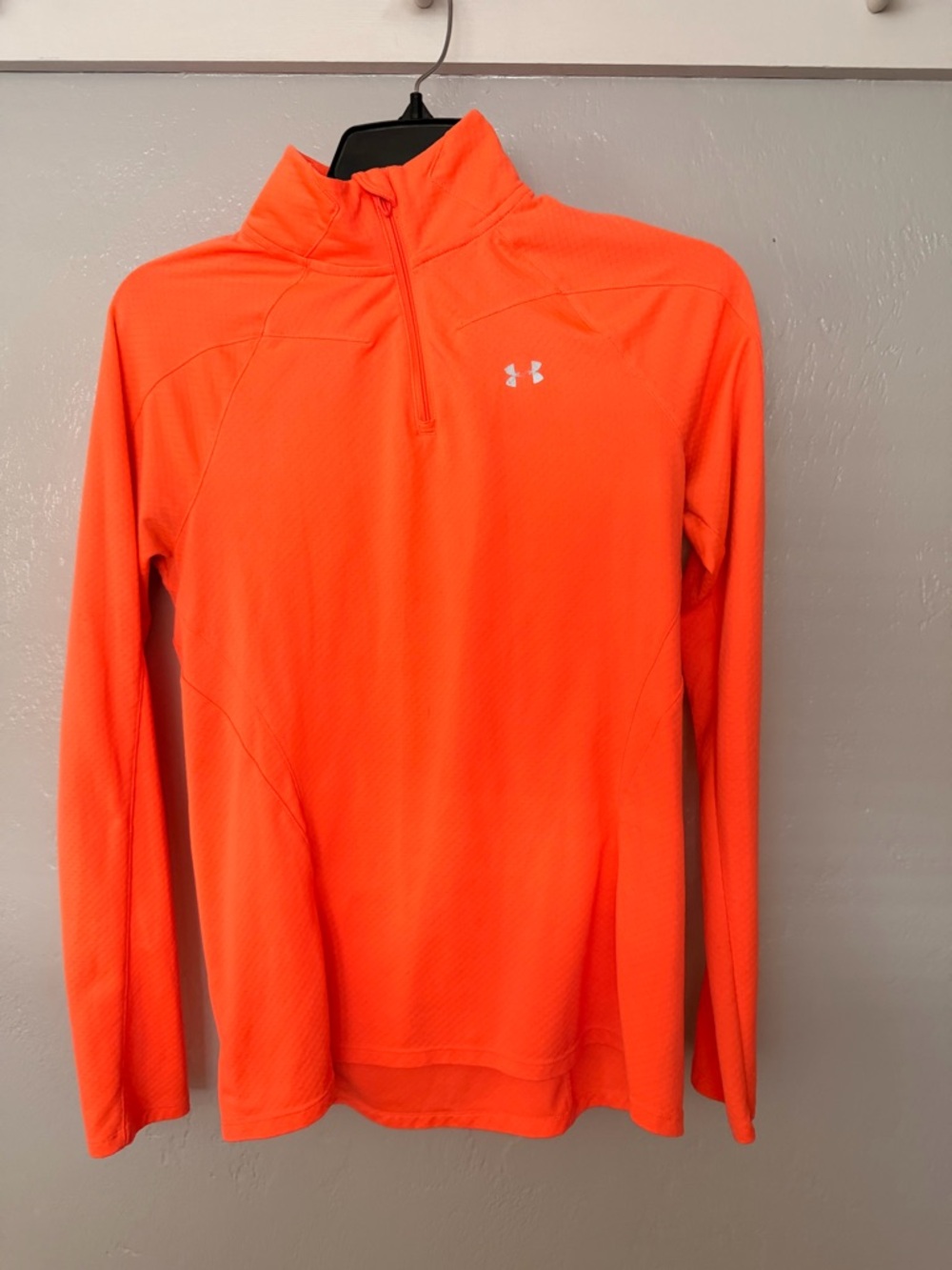 Under Armour Bright Orange Half-Zip Athletic Top